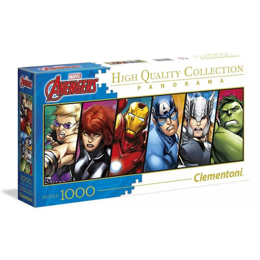 Clementoni Avengers Marvel Panorama High Quality Collection 1000 Pieces Jigsaw Puzzle - Eclipse Games Puzzles Novelties