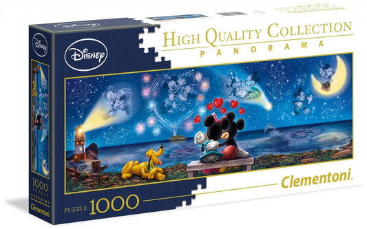 Clementoni Disney Mickey And Minnie Panorama 1000 Pieces Jigsaw Puzzle - Eclipse Games Puzzles Novelties