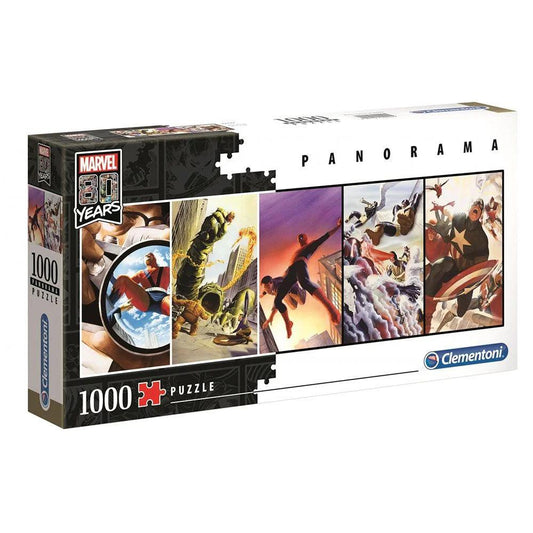 Clementoni Marvel Panorama 80th Anniversary 1000 Pieces Jigsaw Puzzle - Eclipse Games Puzzles Novelties