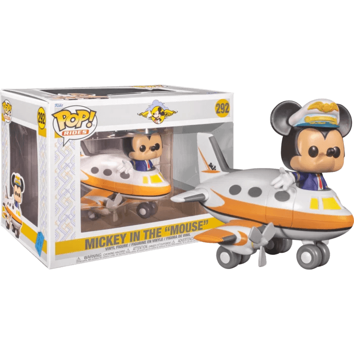 Disney - Mickey in the “Mouse” Plane Pop! Rides Vinyl Figure #292 - Eclipse Games Puzzles Novelties