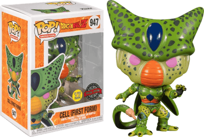 Dragon Ball Z - Cell First Form Glow in the Dark Pop! Vinyl Figure #947 - Eclipse Games Puzzles Novelties