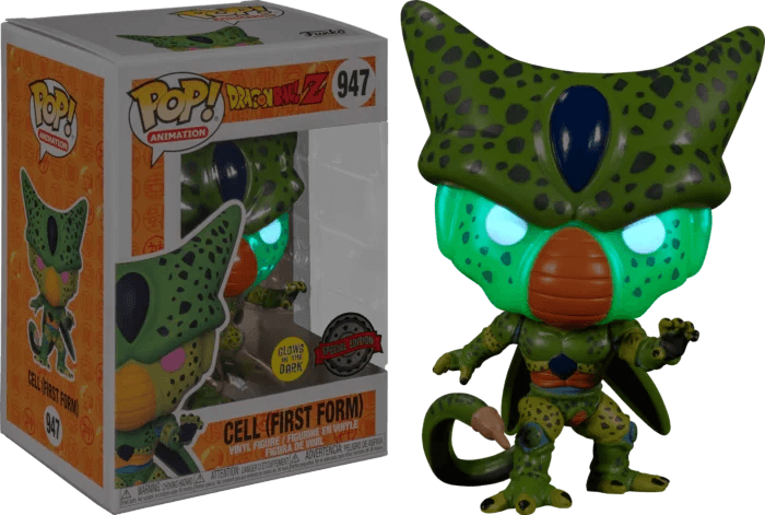 Dragon Ball Z - Cell First Form Glow in the Dark Pop! Vinyl Figure #947 - Eclipse Games Puzzles Novelties