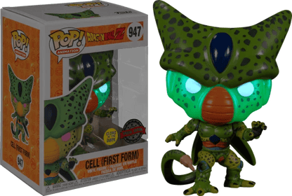 Dragon Ball Z - Cell First Form Glow in the Dark Pop! Vinyl Figure #947 - Eclipse Games Puzzles Novelties