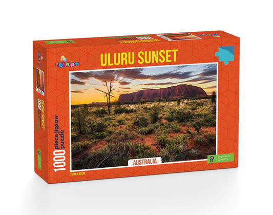 Funbox Uluru Sunset Australia Pieces Jigsaw Puzzle - Eclipse Games Puzzles Novelties