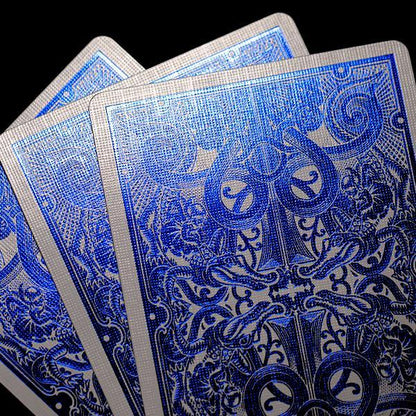 Gatorbacks Blue Metallic Playing Cards by David Blaine - Eclipse Games Puzzles Novelties