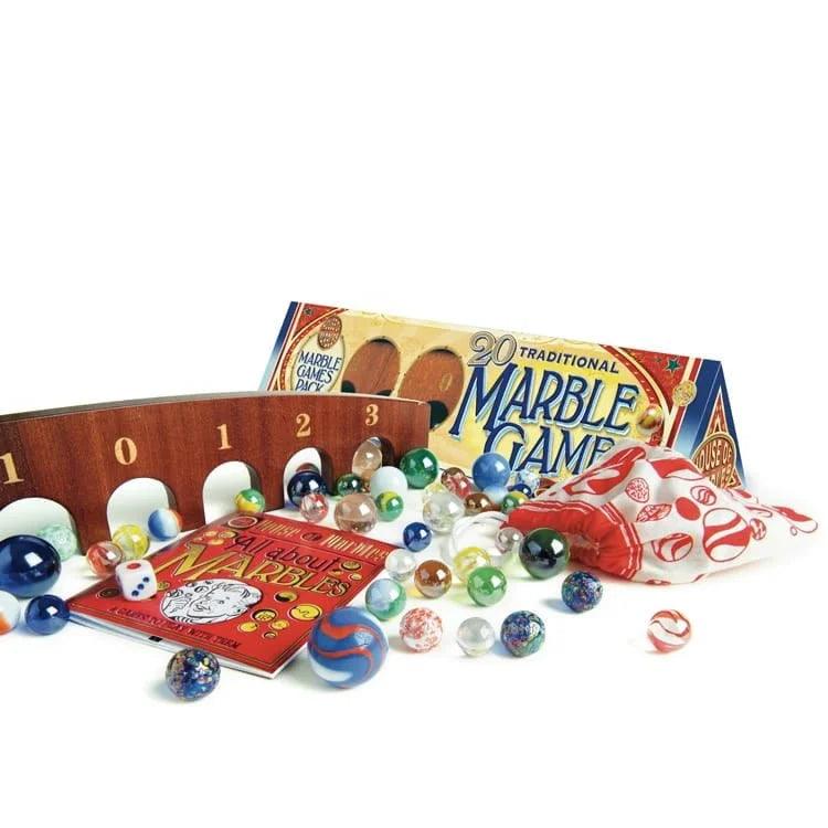 House of Marbles Traditional Marble Games Pack Ages 5+ - Eclipse Games Puzzles Novelties