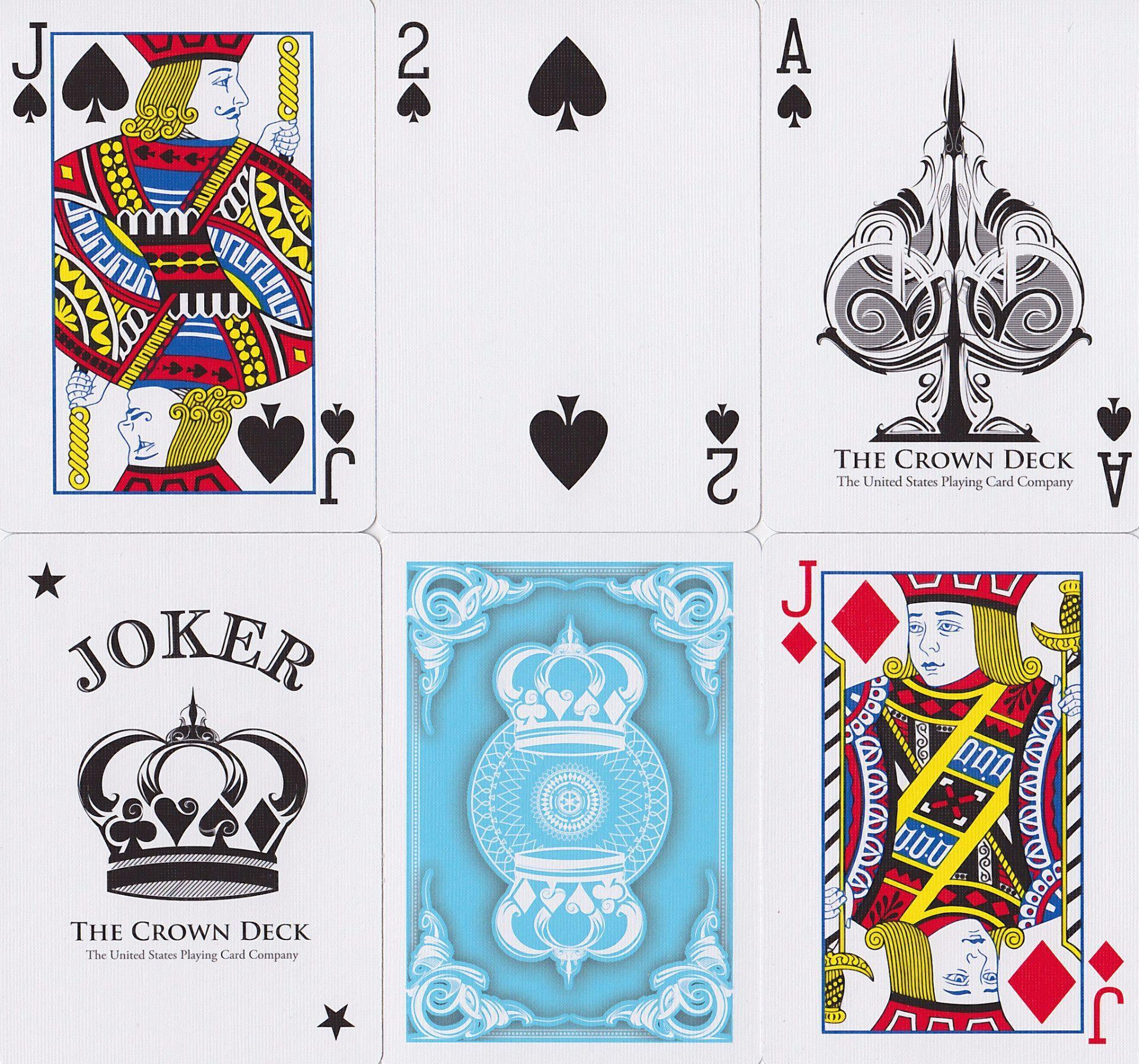 Light Blue Crown Deck Playing Cards - Eclipse Games Puzzles Novelties