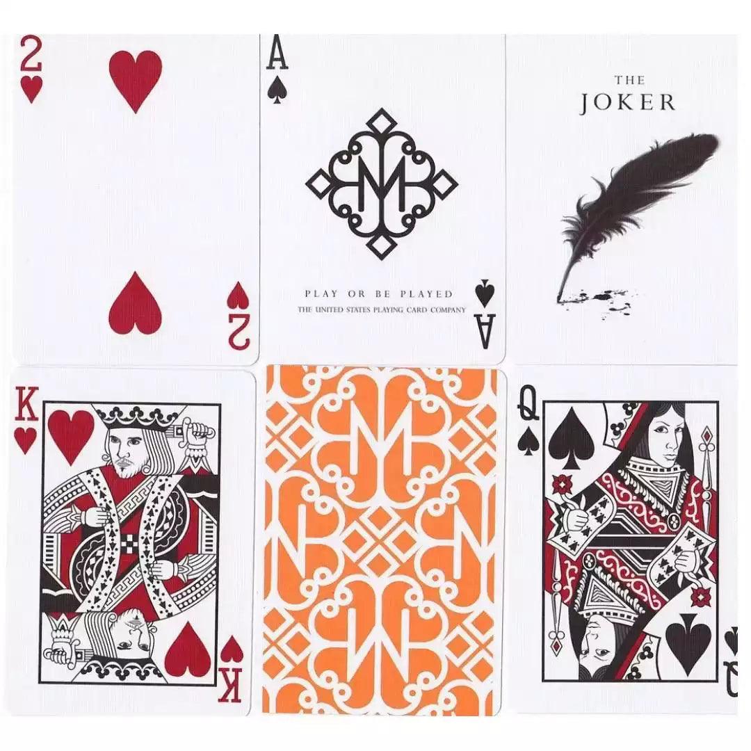 Madison Hustlers Orange Playing Cards by Daniel Madison - Eclipse Games Puzzles Novelties