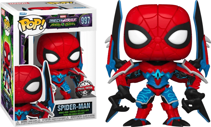 Marvel Mech Strike: Monster Hunters - Spider-Man Pop! Vinyl Figure #997 - Eclipse Games Puzzles Novelties