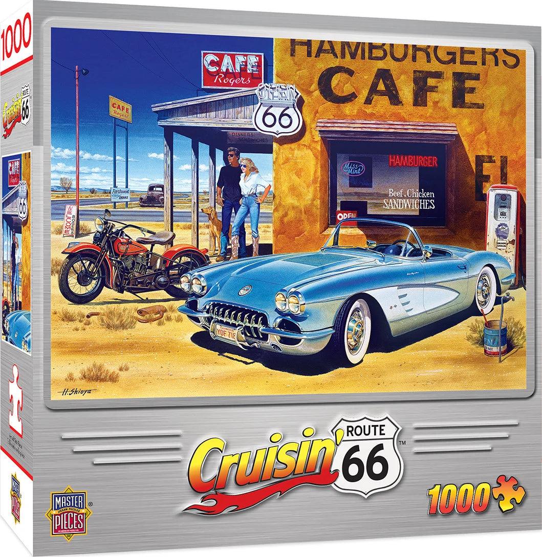 Masterpieces Cruisin Route 66 Cafe 1000 Pieces Jigsaw Puzzle - Eclipse Games Puzzles Novelties