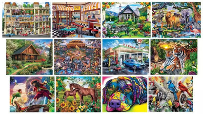 Masterpieces Jigsaw Puzzle 12 Pack Artist Gallery - Eclipse Games Puzzles Novelties