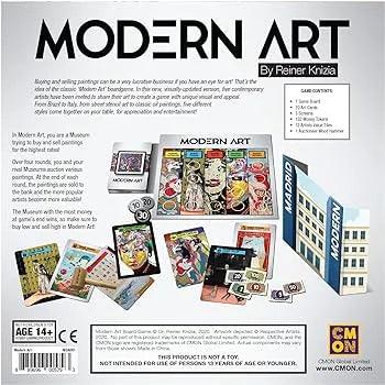 Modern Art Board Game - Eclipse Games Puzzles Novelties