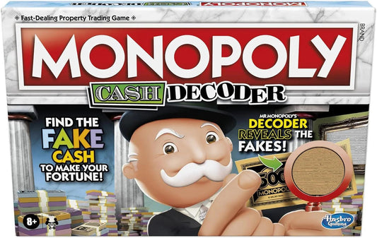 Monopoly Crooked Cash Decoder Board Game Spend Cash Before Getting Caught with Fakes by Mr. Monopolys Decoder - Eclipse Games Puzzles Novelties