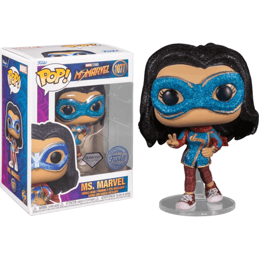 Ms Marvel 2022 - Ms. Marvel Diamond Glitter Pop! Vinyl Figure #1077 - Eclipse Games Puzzles Novelties