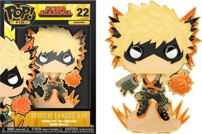 My Hero Academia Bakugo 4" Pop! Enamel Pin - Eclipse Games Puzzles Novelties