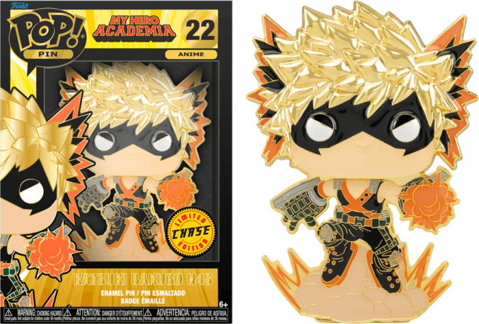 My Hero Academia Bakugo 4" Pop! Enamel Pin - Eclipse Games Puzzles Novelties