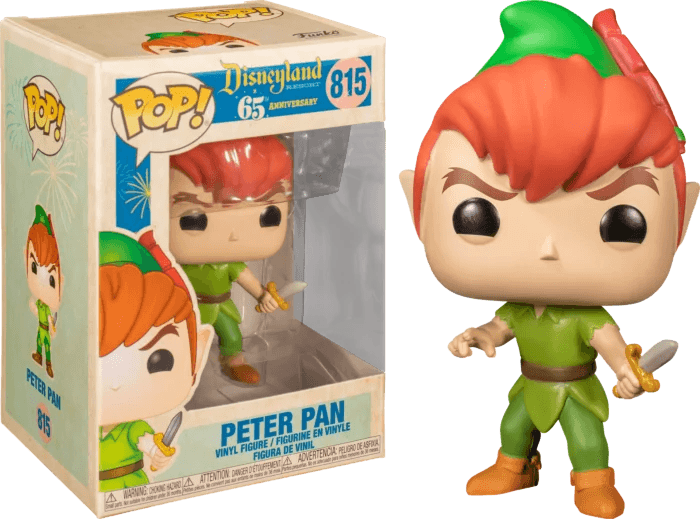 Peter Pan - Peter Pan Disneyland 65th Anniversary Pop! Vinyl Figure #815 - Eclipse Games Puzzles Novelties