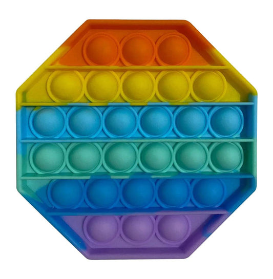 Push Pop Bubble Pop It Octagon Rainbow - Eclipse Games Puzzles Novelties