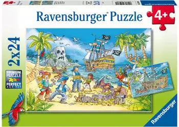 Ravensburger Adventure Island 2x24 Pieces Jigsaw Puzzle - Eclipse Games Puzzles Novelties
