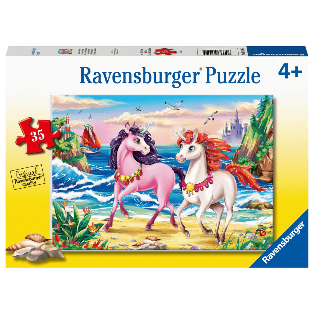 Ravensburger Beach Unicorns Puzzle 35 Pieces Jigsaw Puzzle - Eclipse Games Puzzles Novelties