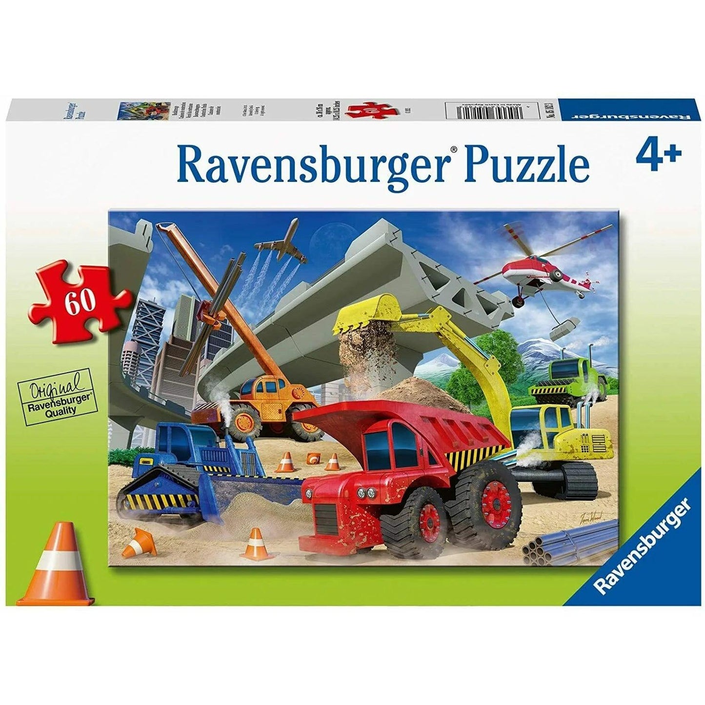 Ravensburger Construction Trucks Puzzle 60 Pieces Jigsaw Puzzle - Eclipse Games Puzzles Novelties