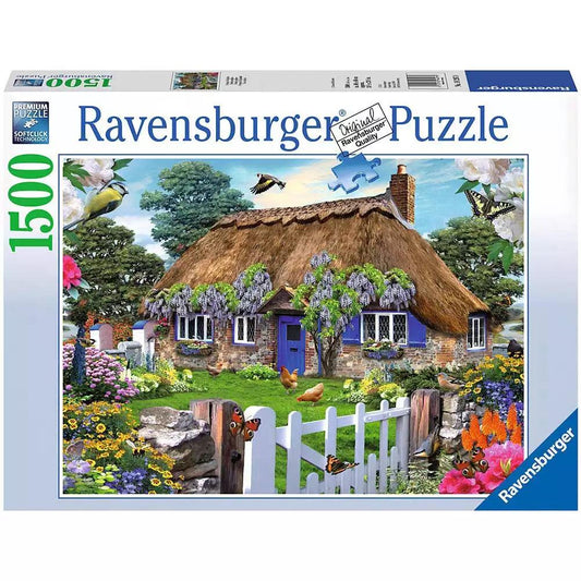 Ravensburger Cottage In England Puzzle 1500 Pieces Jigsaw Puzzle - Eclipse Games Puzzles Novelties
