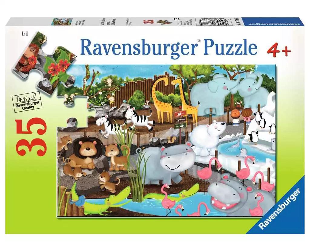 Ravensburger Day At The Zoo 35 Pieces Jigsaw Puzzle - Eclipse Games Puzzles Novelties