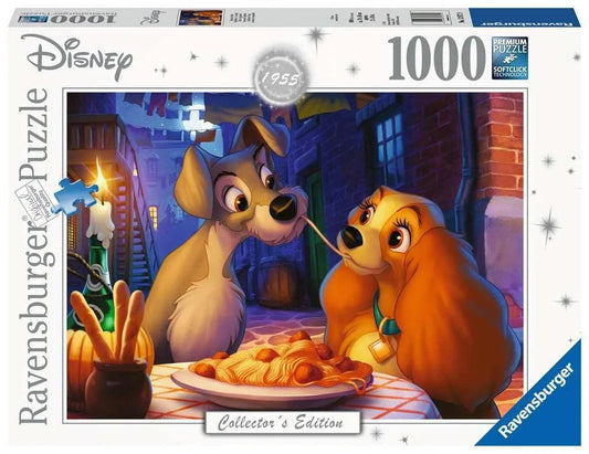 Ravensburger Disney Moments 1955 Lady and Tramp 1000 Pieces Jigsaw Puzzle - Eclipse Games Puzzles Novelties