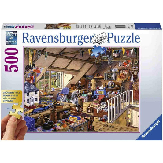 Ravensburger Grandmas Attic Large Piece Format 500 Pieces Jigsaw Puzzle - Eclipse Games Puzzles Novelties