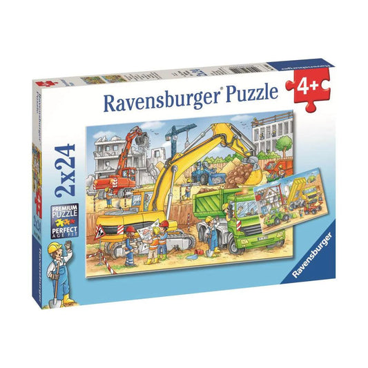 Ravensburger Hard At Work 2x24 Pieces Jigsaw Puzzle - Eclipse Games Puzzles Novelties