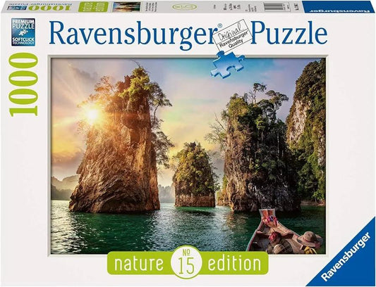 Ravensburger Nature Edition #15 Three Rocks In Cheow Thailand 1000 Pieces Jigsaw Puzzle - Eclipse Games Puzzles Novelties