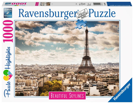Ravensburger Paris 1000 Pieces Jigsaw Puzzle - Eclipse Games Puzzles Novelties