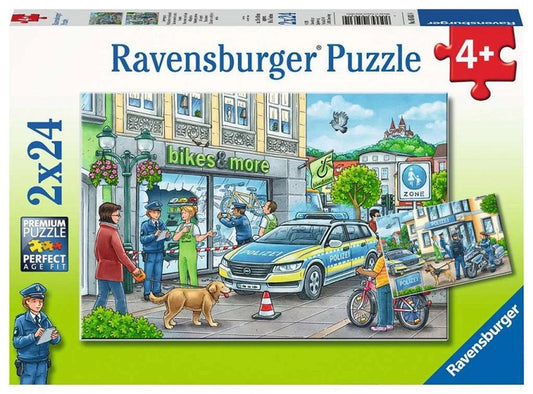 Ravensburger Police At Work 2x24 Pieces Jigsaw Puzzle - Eclipse Games Puzzles Novelties