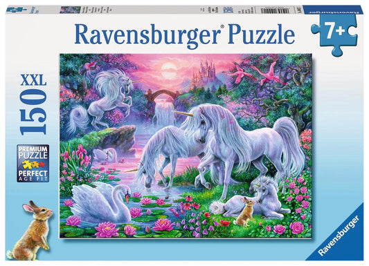 Ravensburger Unicorns In The Sunset Glow 150 Pieces Jigsaw Puzzle - Eclipse Games Puzzles Novelties