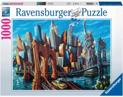 Ravensburger Welcome To New York 1000 Pieces Jigsaw Puzzle - Eclipse Games Puzzles Novelties