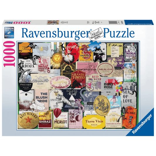 Ravensburger Wine Labels 1000 Pieces Jigsaw Puzzle - Eclipse Games Puzzles Novelties