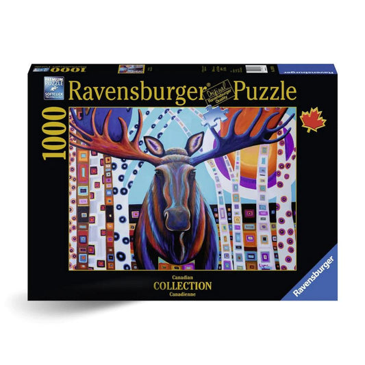Ravensburger Winter Moose 1000 Pieces Jigsaw Puzzle - Eclipse Games Puzzles Novelties