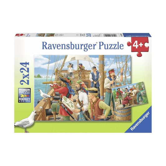 Ravensburger With The Pirates 2x24 Pieces Jigsaw Puzzle - Eclipse Games Puzzles Novelties