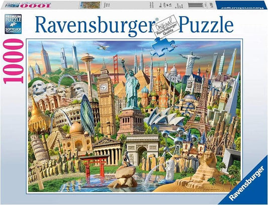 Ravensburger World Landmarks 1000 Pieces Jigsaw Puzzle - Eclipse Games Puzzles Novelties