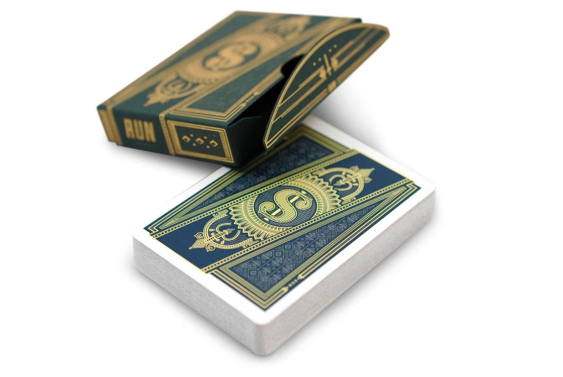 Run Standard Edition (Green/Gold) Playing Cards by Murphys Magic - Eclipse Games Puzzles Novelties