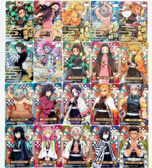 Demon Slayer Kimetsu no Yaiba Stained Glass Cards Japanese (Set of 20 Cards)
