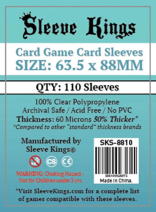 Sleeve Kings Board Game Sleeves Card Game (63.5mm x 88mm) (110 Sleeves Per Pack) - Eclipse Games Puzzles Novelties
