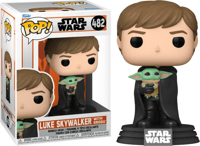 Star Wars: The Mandalorian - Luke Skywalker with Grogu Pop! Vinyl Figure #482 - Eclipse Games Puzzles Novelties