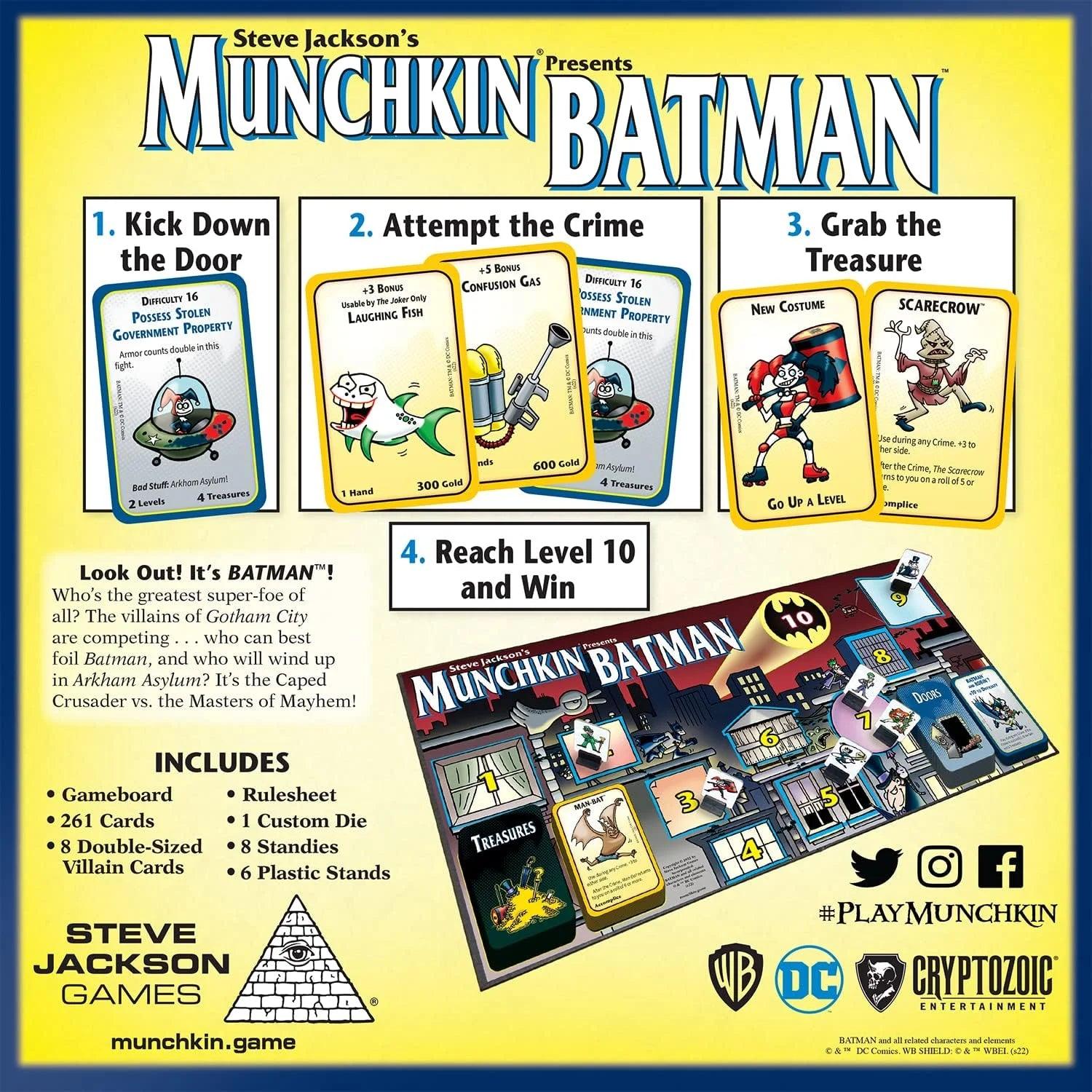 Steve Jackson Games Munchkin Batman Card Game - Eclipse Games Puzzles Novelties