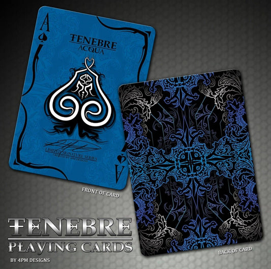 Tenebre Acqua Blue Playing Cards - Eclipse Games Puzzles Novelties