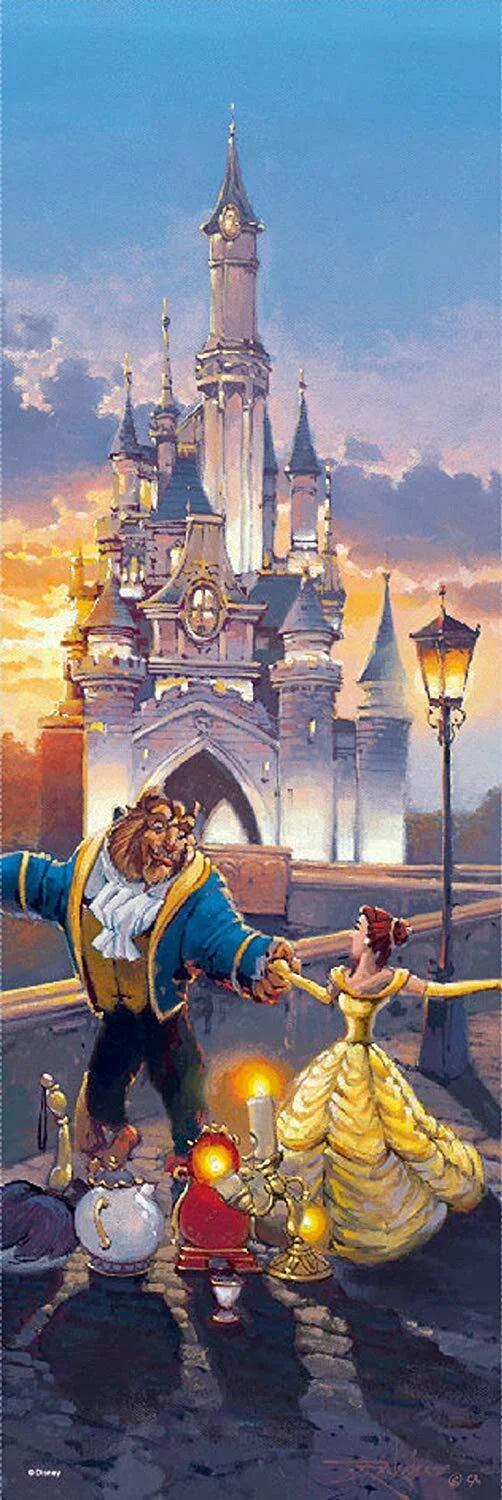 Tenyo Puzzle Disney Beauty And the Beast Sunset Waltz Puzzle 456 Pieces Jigsaw Puzzle - Eclipse Games Puzzles Novelties
