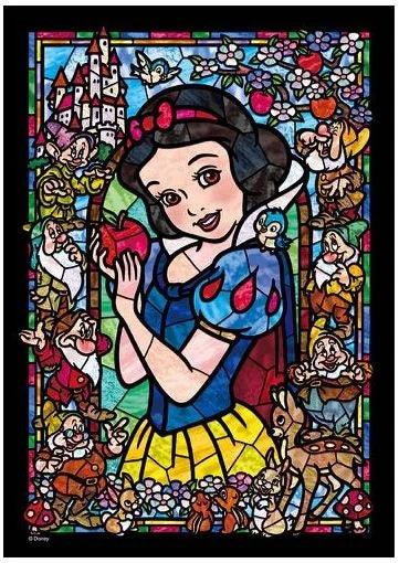 Tenyo Puzzle Disney Snow White and the Seven Dwarfs Stained Glass Puzzle 266 Pieces Jigsaw Puzzle - Eclipse Games Puzzles Novelties