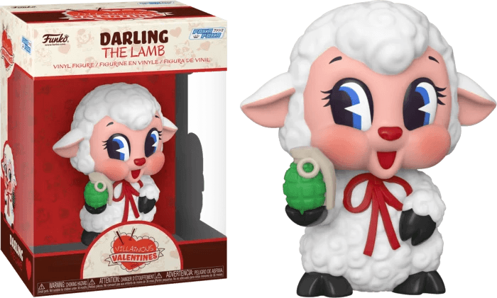 Villainous Valentines - Darling the Lamb with Grenade Vinyl Figure - Eclipse Games Puzzles Novelties