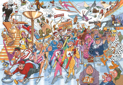 Wasgij Mystery #22 Wasgij Winter Games 1000 Pieces Jigsaw Puzzle - Eclipse Games Puzzles Novelties