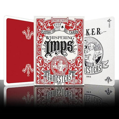 Whispering Imps Gamesters Red Playing Cards - Eclipse Games Puzzles Novelties